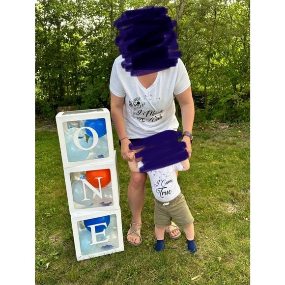 ONE First Birthday Balloon Boxes & Party Balloon Stand Column Tower - Picture 7 of 9